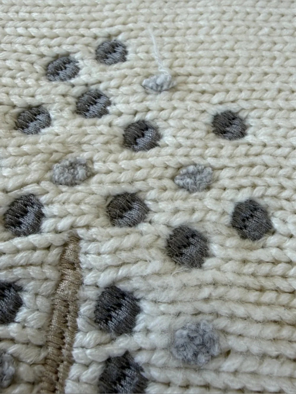 Pottery Barn Kids Giraffe Recycled Heirloom Cable Knit Baby Blanket 28x41 GUC